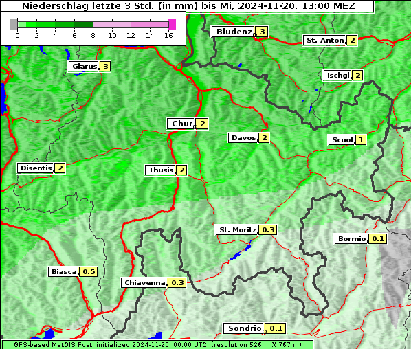 Niederschlag, 20. 11. 2024