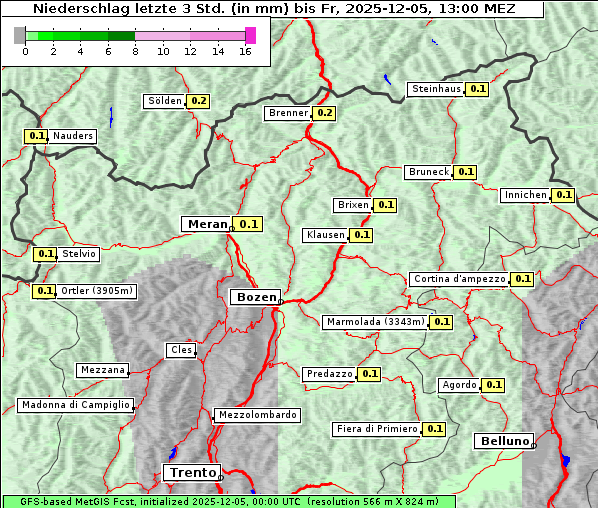 Niederschlag, 5. 12. 2025