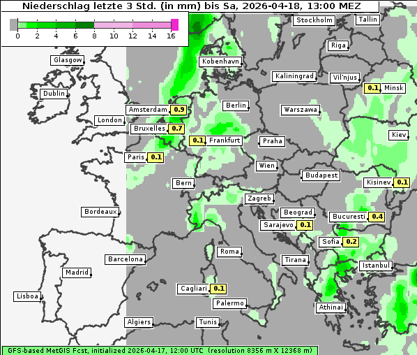Niederschlag, 18. 4. 2026
