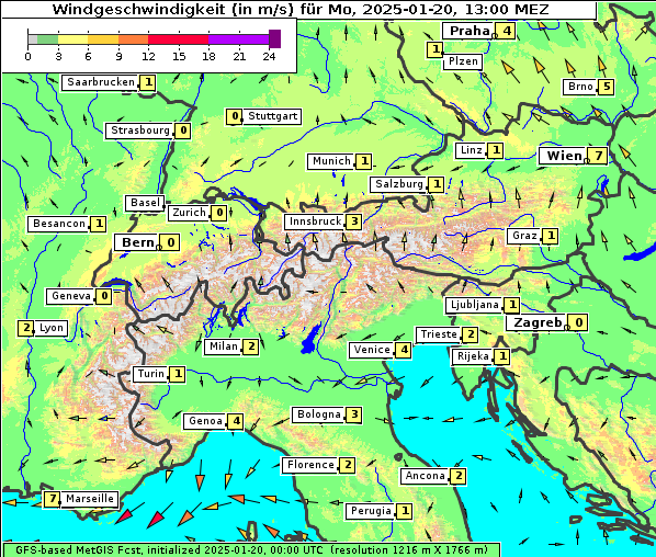 Wind, 20. 1. 2025