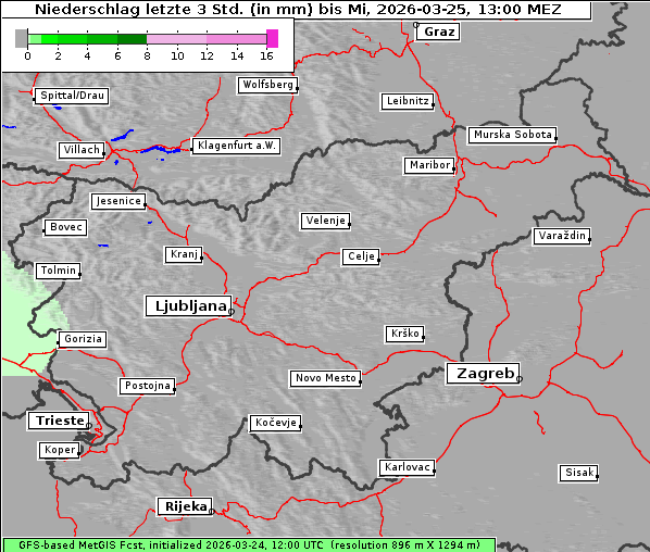Niederschlag, 25. 3. 2026