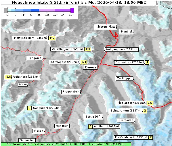 Neuschnee, 13. 4. 2026
