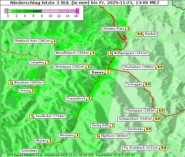 Niederschlag, 21. 11. 2025