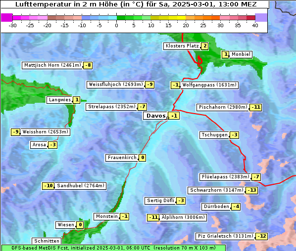 Temperatur, 1. 3. 2025