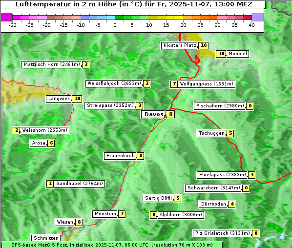 Temperatur, 7. 11. 2025