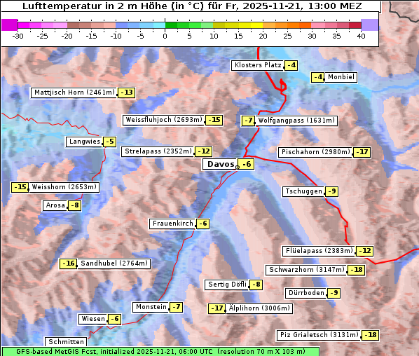 Temperatur, 21. 11. 2025