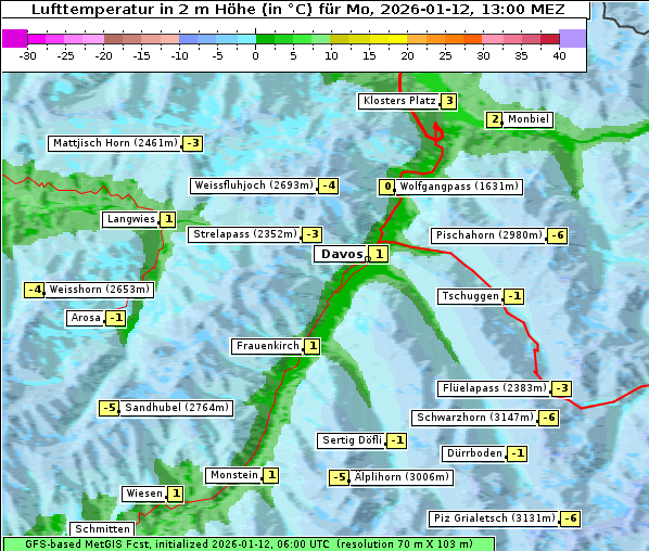 Temperatur, 12. 1. 2026