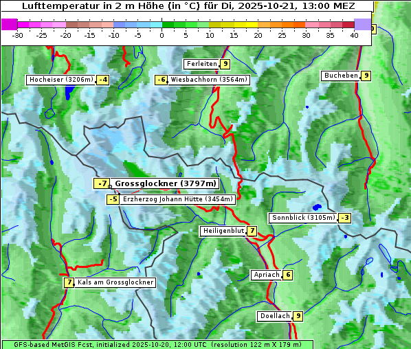 Temperatur, 21. 10. 2025
