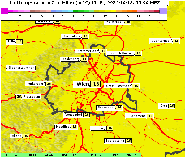 Temperatur, 18. 10. 2024