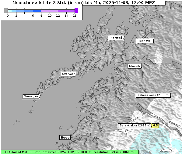 Neuschnee, 3. 11. 2025