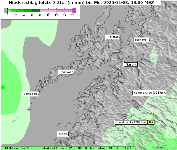Niederschlag, 3. 11. 2025