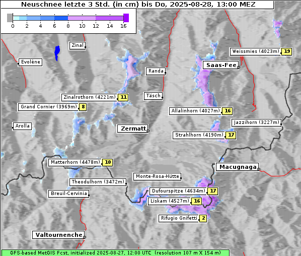 Neuschnee, 28. 8. 2025