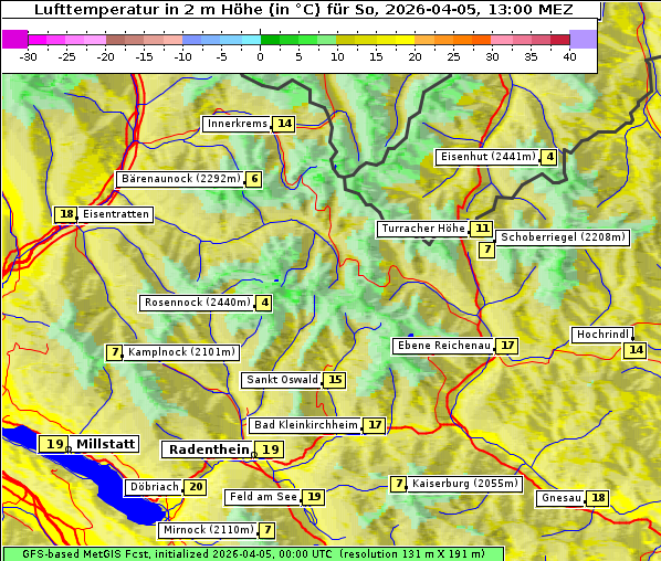 Temperatur, 5. 4. 2026