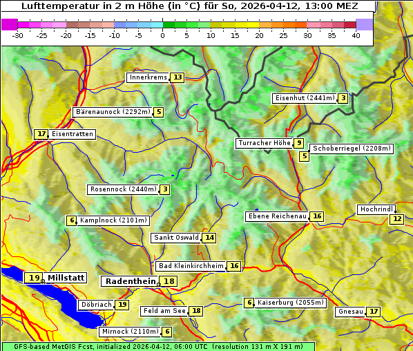 Temperatur, 12. 4. 2026