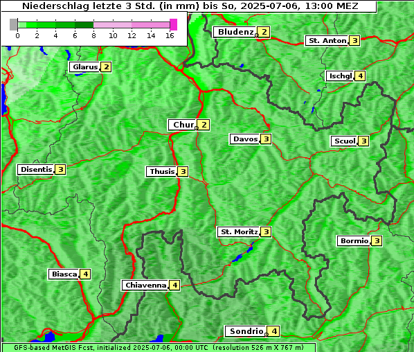 Niederschlag, 6. 7. 2025