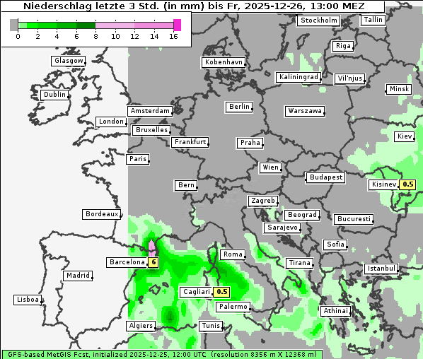 Niederschlag, 26. 12. 2025