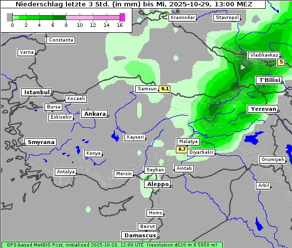 Niederschlag, 29. 10. 2025