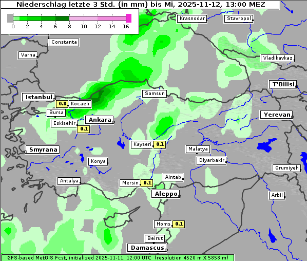 Niederschlag, 12. 11. 2025
