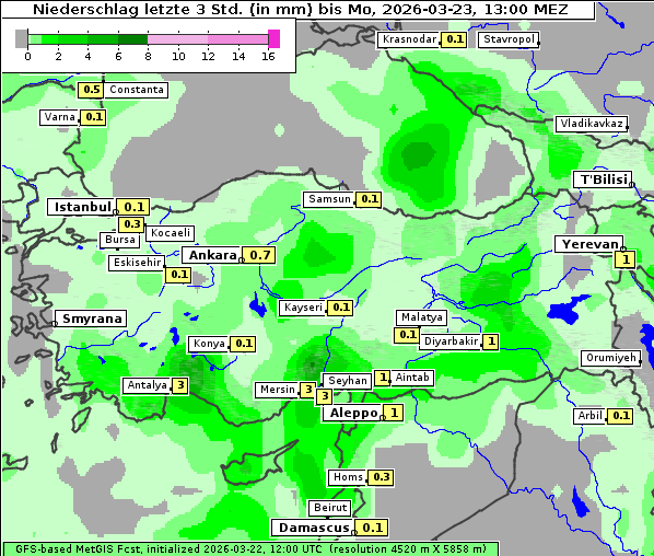 Niederschlag, 23. 3. 2026