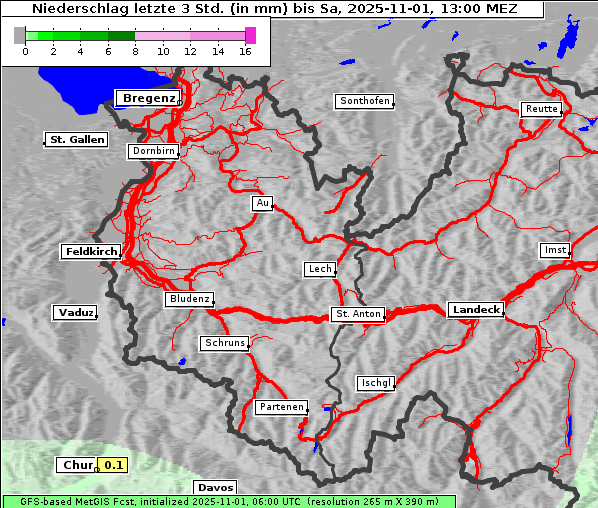 Niederschlag, 1. 11. 2025