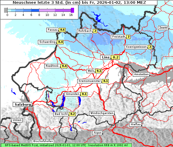 Neuschnee, 2. 1. 2026