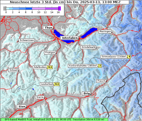 Neuschnee, 13. 3. 2025