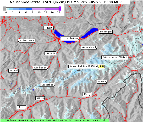 Neuschnee, 26. 5. 2025