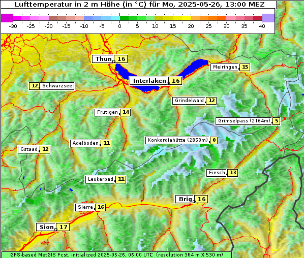Temperatur, 26. 5. 2025