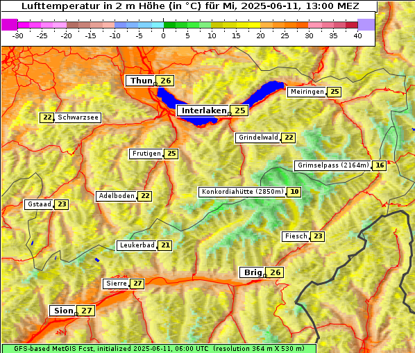 Temperatur, 11. 6. 2025