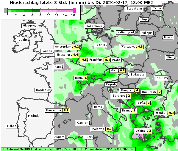 Niederschlag, 17. 2. 2026