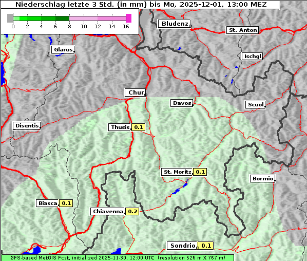 Niederschlag, 1. 12. 2025