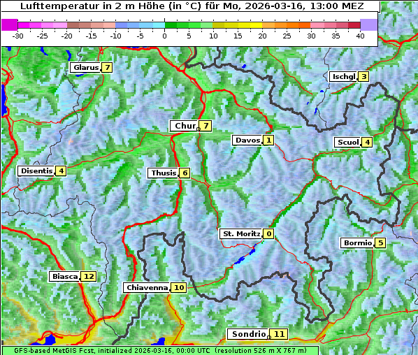 Temperatur, 16. 3. 2026