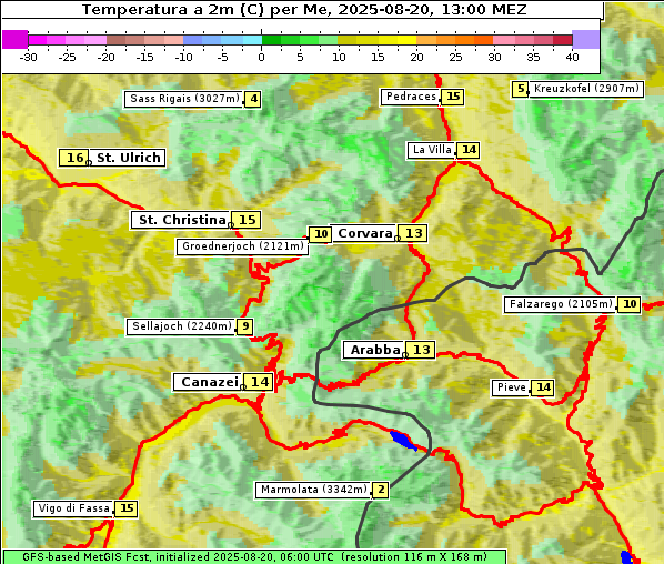 Temperatur, 20. 8. 2025