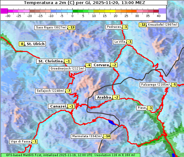 Temperatur, 20. 11. 2025