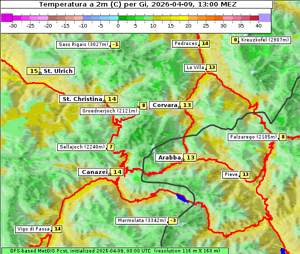 Temperatur, 9. 4. 2026