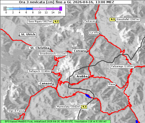 Neuschnee, 16. 4. 2026