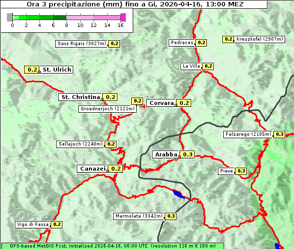 Niederschlag, 16. 4. 2026