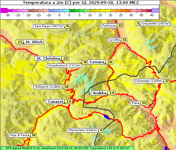 Temperatur, 18. 9. 2025