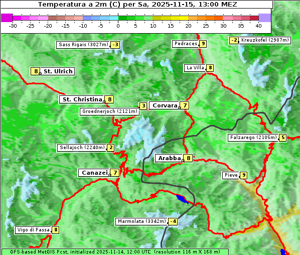 Temperatur, 15. 11. 2025