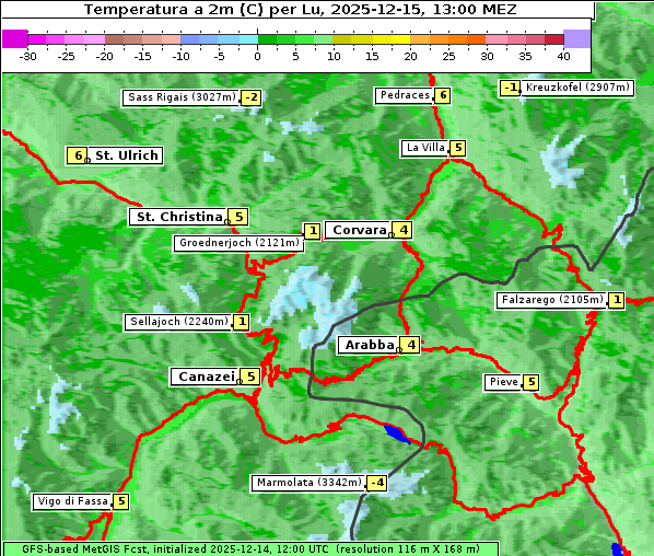 Temperatur, 15. 12. 2025