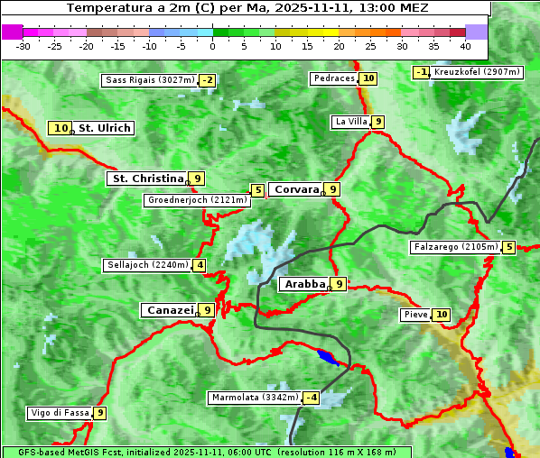 Temperatur, 11. 11. 2025