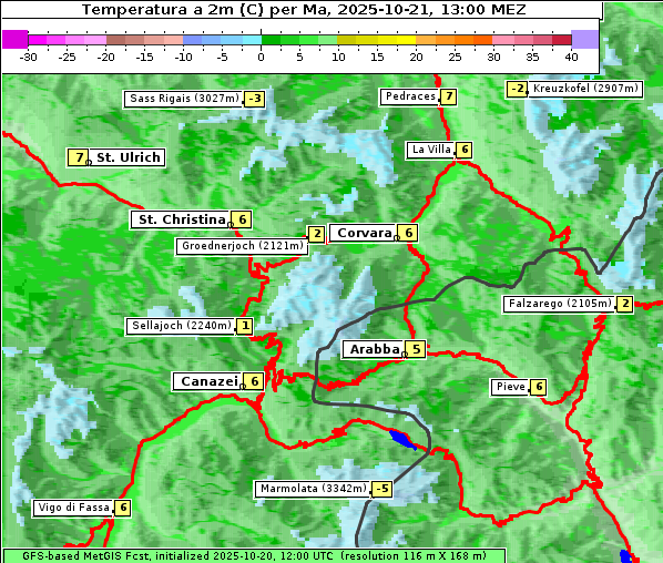 Temperatur, 21. 10. 2025