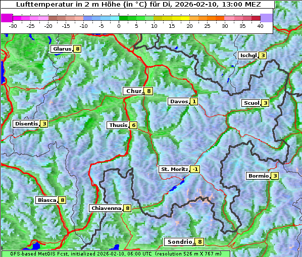 Temperatur, 10. 2. 2026
