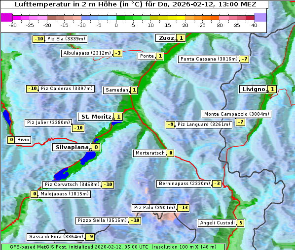 Temperatur, 12. 2. 2026