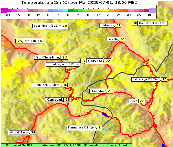 Temperatur, 1. 7. 2025