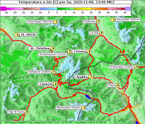 Temperatur, 8. 11. 2025