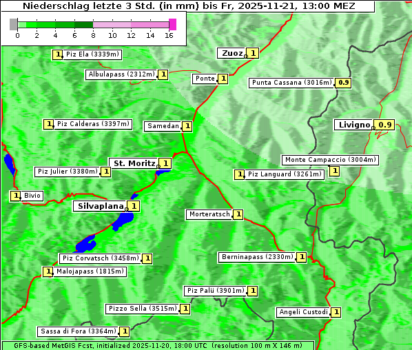 Niederschlag, 21. 11. 2025