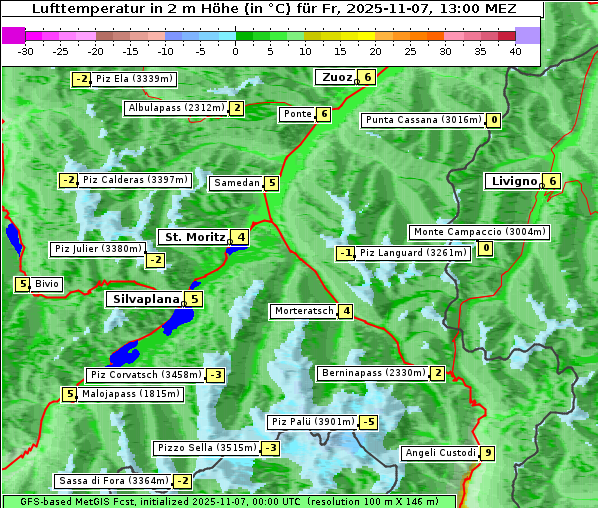 Temperatur, 7. 11. 2025
