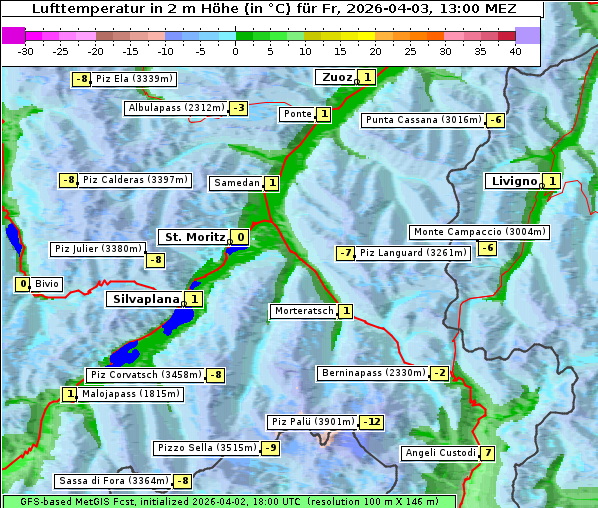 Temperatur, 3. 4. 2026