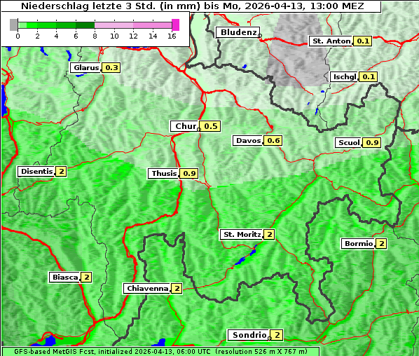 Niederschlag, 13. 4. 2026
